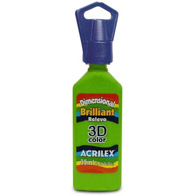 TINTA RELEVO DIMENSIONAL ACRILEX  35ml  BRILHANTE VERDE ABACATE