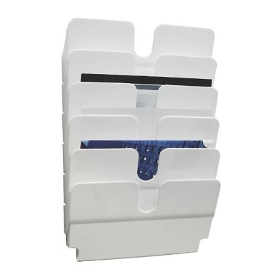 EXPOSITOR PAREDE DURABLE FLEXIBOXX 6  DIVISORIAS A4 HORIZONTAL - BRANCO