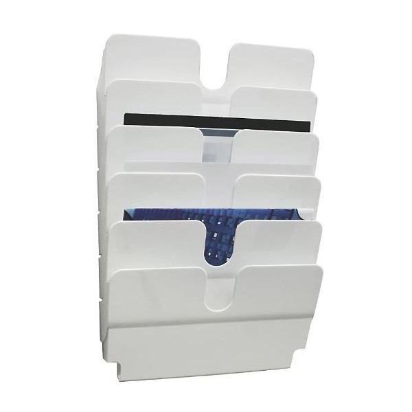 EXPOSITOR PAREDE DURABLE FLEXIBOXX 6  DIVISORIAS A4 HORIZONTAL - BRANCO