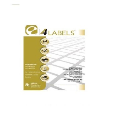 ETIQUETAS BRANCAS A4 4LABELS 190x58mm 100FLS x 5 ETIQ.