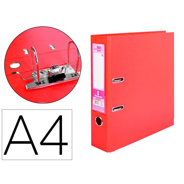 PASTA  ARQUIVO PVC "LP"  C/ CALHA METALICA A4  L/L 70/80MM VERMELHA