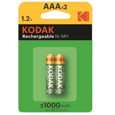 BLISTER C/ 2 x PILHA RECARREGAVEL KODAK HR03 AAA 900/1000mAh 1,2V