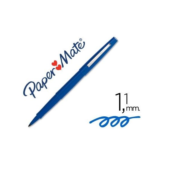 MARCADOR NYLON PAPERMATE FLAIR ORIGINAL "M" AZUL