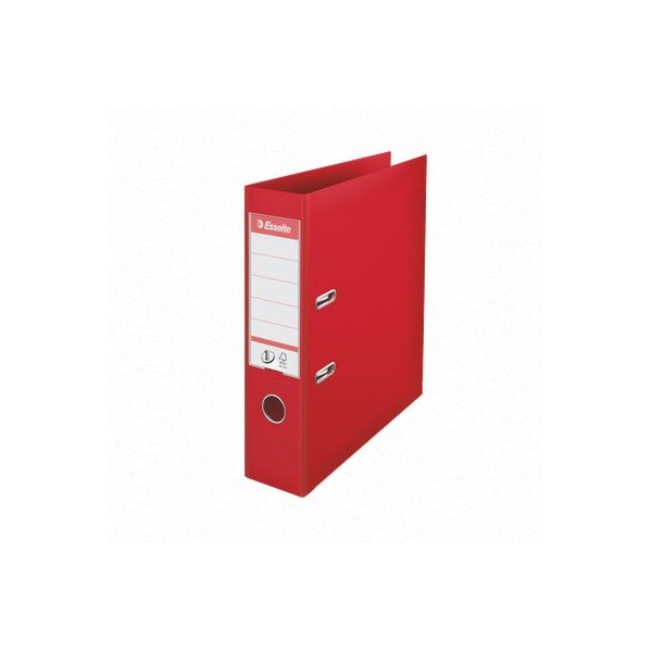 PASTA  ARQUIVO PVC ESSELTE Nº1  C/ CALHA METALICA A4  L/L 75/80MM VERMELHO