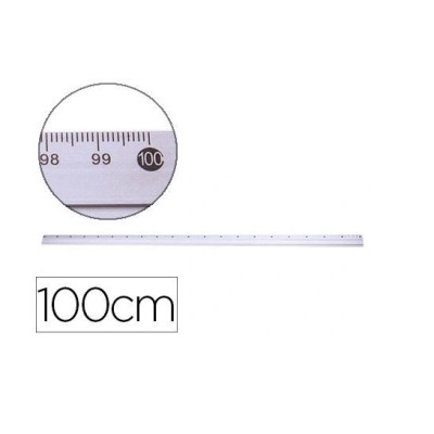 REGUA METALICA ALUMINIO 100CM / 1MT