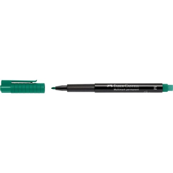 MARCADOR ACETATO PERMANENTE FABER-CASTELL 1.0MM M VERDE