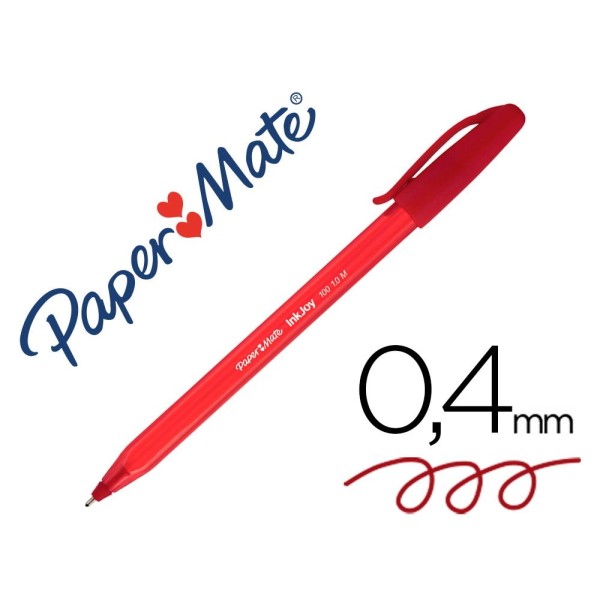 CANETA ESFEROGRAFICA PAPERMATE INKJOY 100 VERMELHA 1.0MM