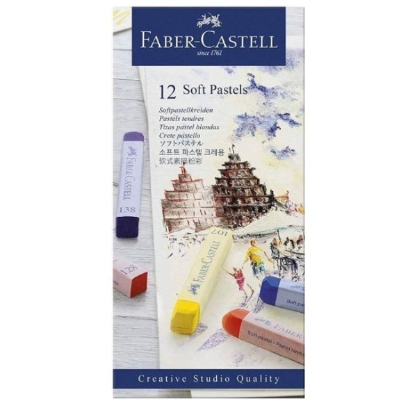 CAIXA C/ 12 x BARRAS PASTEL SECO FABER-CASTELL