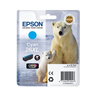 TINTEIRO EPSON 26XL CYAN ORIGINAL