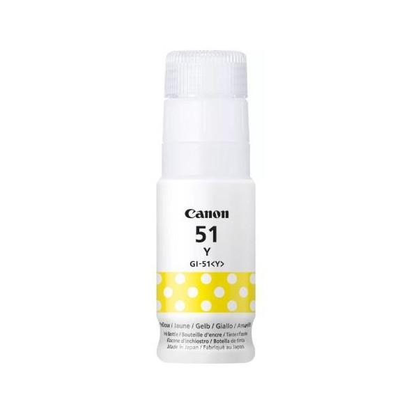 TINTEIRO ECOTANK CANON GI51Y 70ML AMARELO 7.7K ORIGINAL