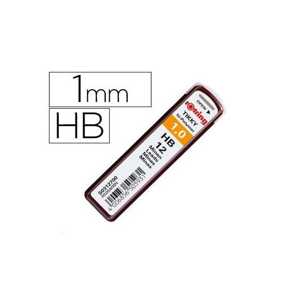 MINAS ROTRING 0.9/1mm "HB" 12unid.