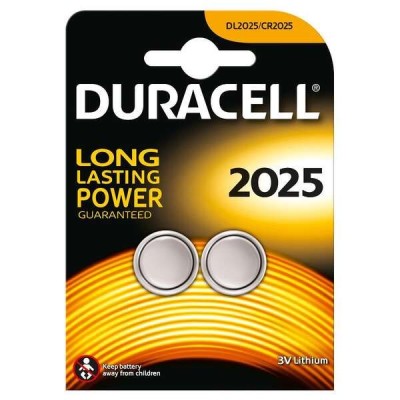 BLISTER 2x PILHAS LITHIUM DURACELL CR2025 3V