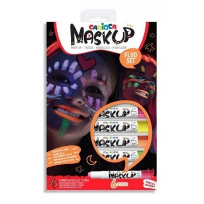 PINTURA FACIAL CARIOCA MASK UP 6 CORES - NEON SET