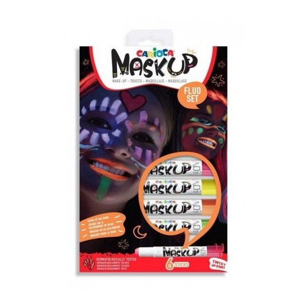 PINTURA FACIAL CARIOCA MASK UP 6 CORES - NEON SET