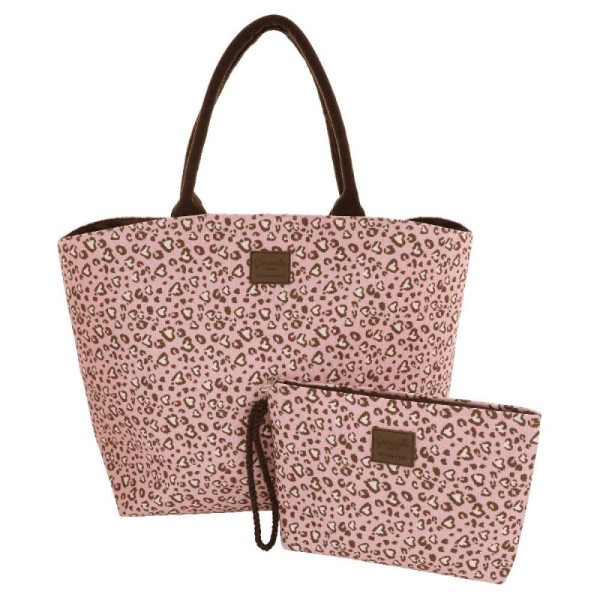 MALA + BOLSA CAMOMILLA SUMMER LEO ROSA 37x51x15cm
