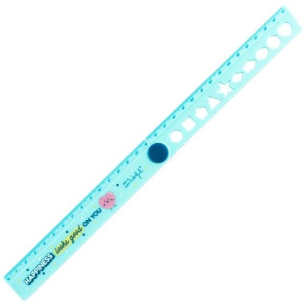 REGUA DOBRAVEL 30CM MR WONDERFUL - HAPPINESS LOOKS GOOD ON YOU 