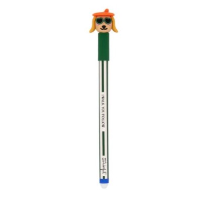 ESFEROGRAFICA APAGAVEL MR WONDERFUL BO-BO CÃO SALSICHA - I WALK, YOU FOLLOW 0,7mm AZUL