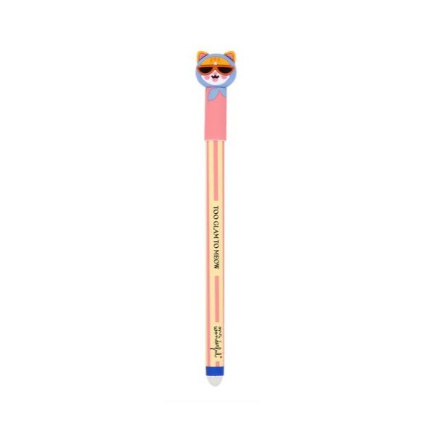 ESFEROGRAFICA APAGAVEL MR WONDERFUL BO-BO GATO - TOO GLAM TO MEOW 0,7mm AZUL