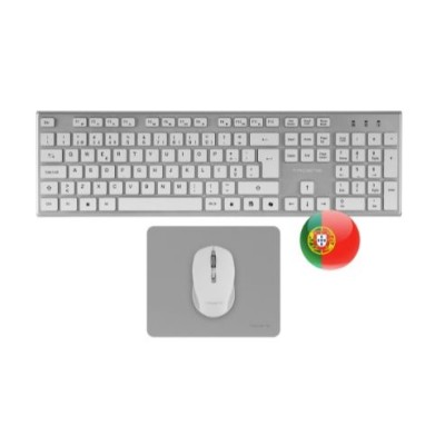 TECLADO + RATO E TAPETE TACENS ZENITH COMBO S/ FIO - BRANCO