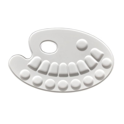 PALETA RAMIREX PLASTICO OVAL BRANCA