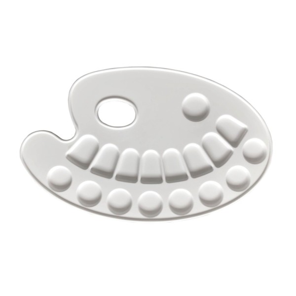 PALETA RAMIREX PLASTICO OVAL BRANCA