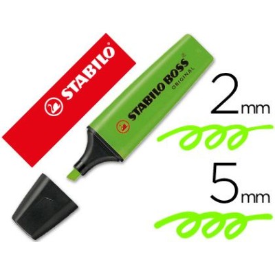 MARCADOR FLUORESCENTE STABILO BOSS 70/33 VERDE