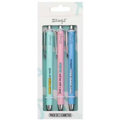 KIT 3 x ESFEROGRAFICAS MR WONDERFUL PARA APONTAR AO ALVO E CONCRETIZAR SONHOS