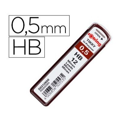 MINAS ROTRING 0.5mm "HB" 12unid.