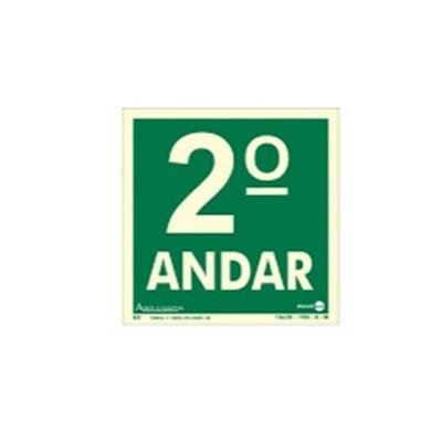 PLACA INDICAÇÃO DE ANDAR 20X20cm