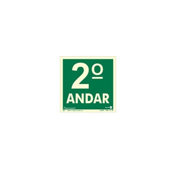 PLACA INDICAÇÃO DE ANDAR 20X20cm