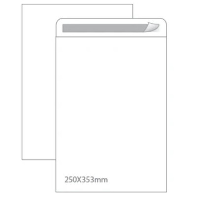ENVELOPE SACO BRANCO A4+ B4 100gr. 250x353mm AUTODEX