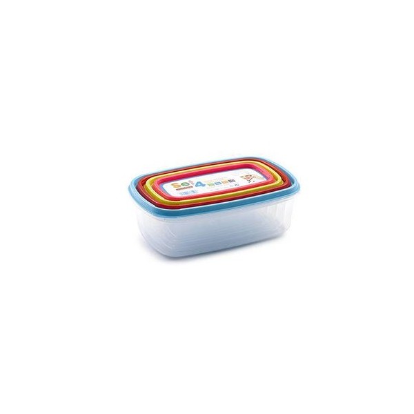 KIT 4 x CAIXAS HERMETICAS DE 250ml a 1000ml