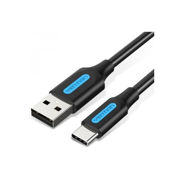 CABO USB-A PARA USB-C  M/M 1MT PRETO - VENTION