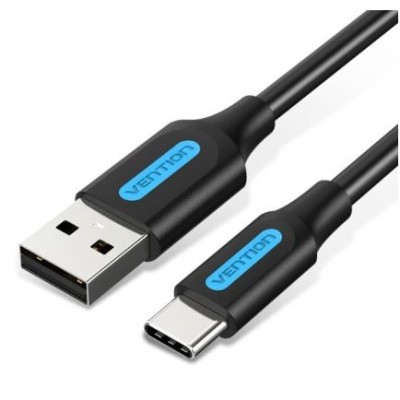 CABO USB-A PARA USB-C  M/M 0.5MT PRETO - VENTION