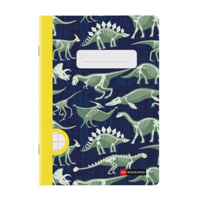 CADERNO AGRAFADO MIQUELRIUS FOSSIL DINOS A5 48FLS 90gr. PAUTADO