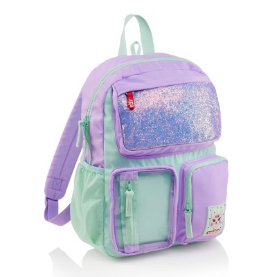MOCHILA B2F INFANTIL C/ 4 COMPARTIMENTOS TURQUESA 30x40x13cm 
