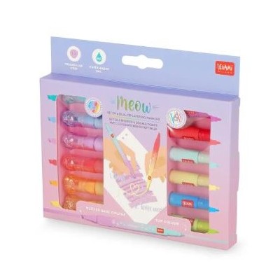BLISTER C/ 6x MARCADORES PARA TECIDO CREATIV DUPLA PONTA