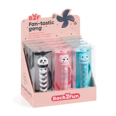 MINI VENTOINHA PORTATIL B2F RECAREGAVEL - URSO / GATO / PANDA