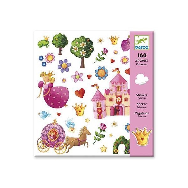 BLISTER C/ 160 x AUTOCOLANTES DJECO - PRINCESA MARGUERITE