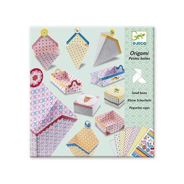 ORIGAMI DJECO CONSTROI PEQUENAS CAIXAS - ORIGAMI C/ AUTOCOLANTES