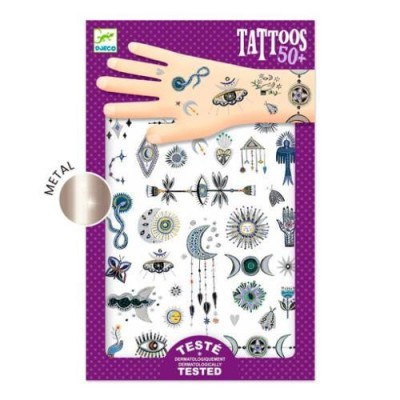 BLISTER C/ 50 x TATUAGENS METALIZADAS DJECO - WICCA