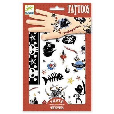 BLISTER C/ 50 x TATUAGENS DJECO - PIRATAS