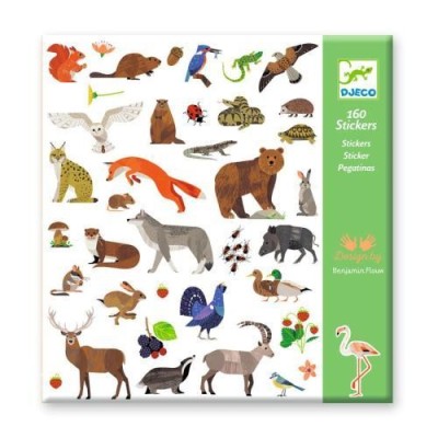BLISTER C/ 160 x AUTOCOLANTES DJECO - FAUNA