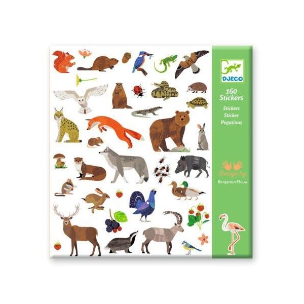 BLISTER C/ 160 x AUTOCOLANTES DJECO - FAUNA