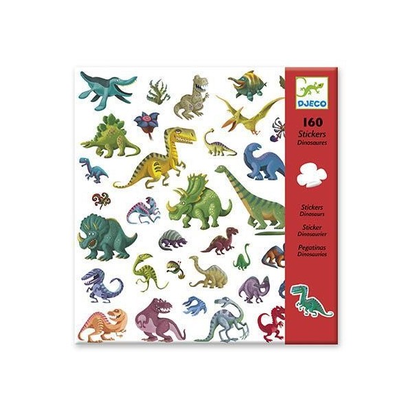BLISTER C/ 160 x AUTOCOLANTES DJECO - DINOSSAUROS