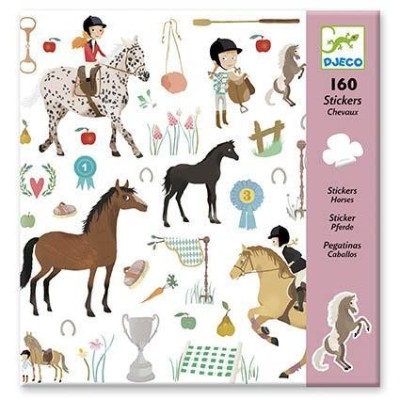 BLISTER C/ 160 x AUTOCOLANTES DJECO - CAVALOS