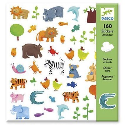 BLISTER C/ 160 x AUTOCOLANTES DJECO - ANIMAIS