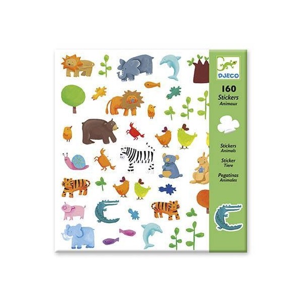 BLISTER C/ 160 x AUTOCOLANTES DJECO - ANIMAIS