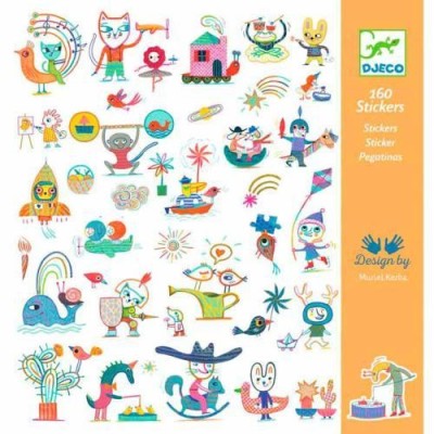 BLISTER C/ 160 x AUTOCOLANTES DJECO - MUNDO DJECO