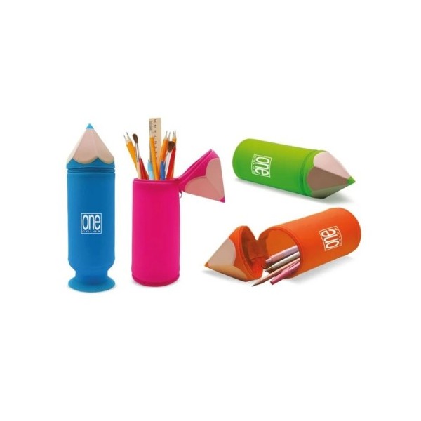 ESTOJO SILICONE BLASETTI EM FORMA DE LAPIS CORES SORTIDAS